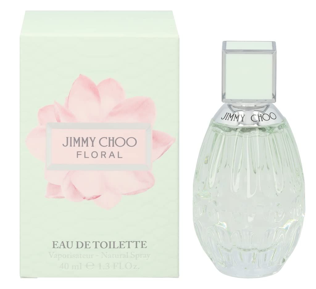 JIMMY CHOO - Floral Eau de Toilette - Womens Perfume - Fruity &amp; Musky - With notes of Nectarine, Sweet Pea &amp; Musk - 1.3 Fl Oz