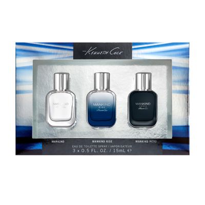 Kenneth Cole Mankind Coffrett 3 PC Cologne Gift Set for Men, Includes Mankind, Mankind Rise Mankind Hero Eau de Toilette Travel Size Sprays, Gift or Stocking Stuffer For Him, 0.5 Fl Oz