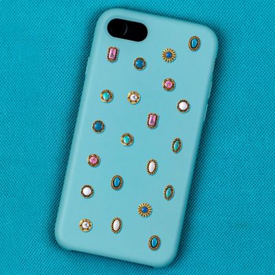 HINZIC 20Pcs Western Nail Charm 3D Vintage Turquoise Daisy Nail Art Rhinestones Blue White Pink Marble Gems Jewel Accessories for Acrylic Nails Women Valentines Wedding Prom Decorations