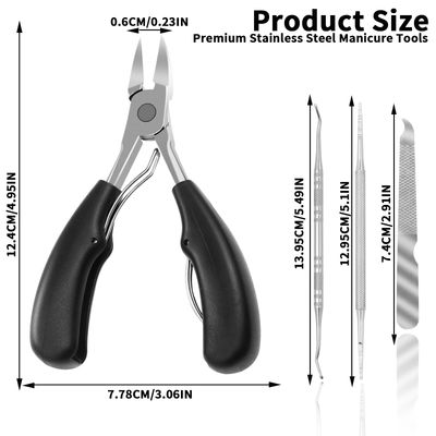 Toenail Clippers, Professional Heavy Duty Nail Clippers, 4 in 1 Stainless Steel Professional Toe Nail Clippers for Thick Toenails, Seniors Thick Toenails/Ingrown Toenail Treatment, Men and Women