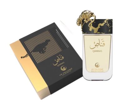 Qannas Eau de Parfum, For Men Luxury Fragrance with Gold Panther Design, Black and Gold 90ml