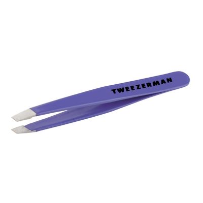 Tweezerman Mini Slant Travel Tweezers For Eyebrows, Travel Tweezers for Eyebrows, Facial Hair, Ingrown Hair (Blooming Lilac)