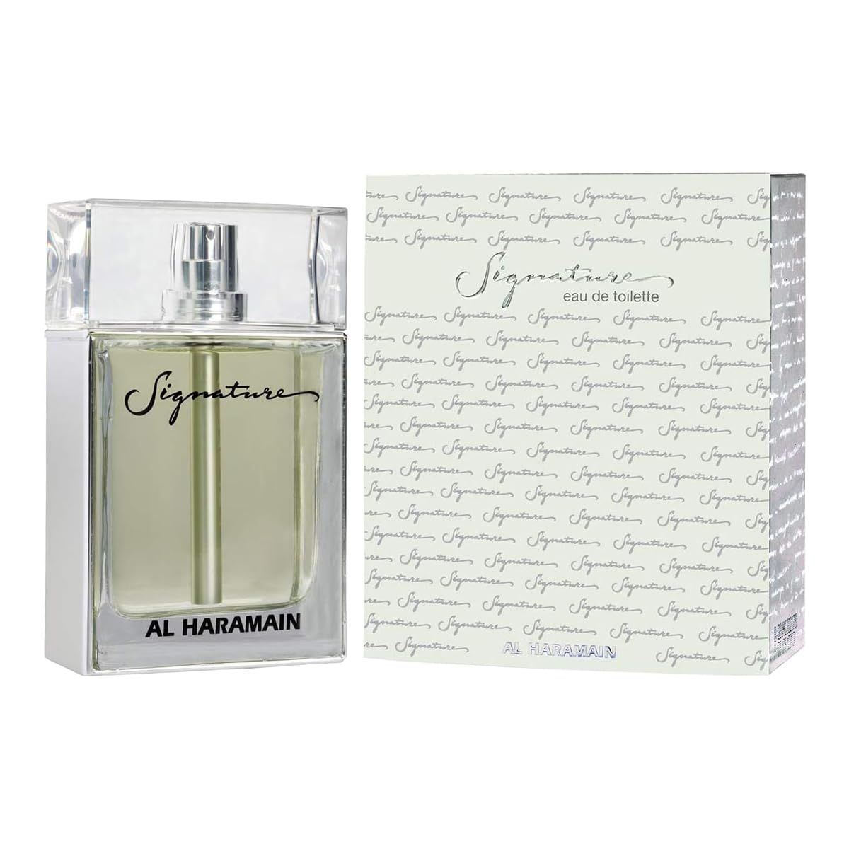 Al Haramain Signature for Unisex Arabian Perfume for Women &amp; Men - Long Lasting Fragrance with Bergamot, Mandarin, Jasmine, Musk, Vanilla &amp; Amber - Arabic Cologne - Eau de Parfum - 3.3 oz EDP Spray