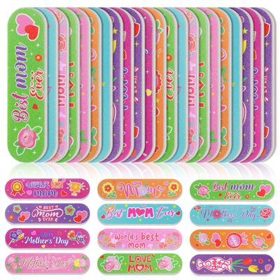 Lasnten 204 Pcs Mothers Day Gifts Bulk for Women Mom Emery Boards Double Sided Nail Files Manicure Tools for Mothers Day Party Supplies 12 Styles