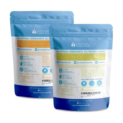 2 Pack Foot Soak Salts Bundle for DIY Foot Spa with Bamboo Scoop (2 lbs Each 4 lbs Total) for Discomfort and Dry Skin Made in USA with BPA Free Easy Lock Pouch