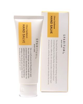 SpaRitual Citrus Cardamom Vegan Hand Salve For Dry Hands | 1.5 Fl Oz | Natural, Hydrating Serum With Marula Oil, Shea Butter, Honeybush | Gluten Free