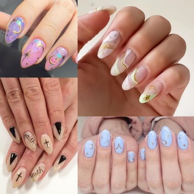 6 Sheets English Letters Nail Stickers for Nail Art Zodiac Letter Nail Art Sticker 3D Self-Adhesive Gold Silver Pink Twelve Constellation Nail Decals Constellation Line Stripe Nails supplies for Women