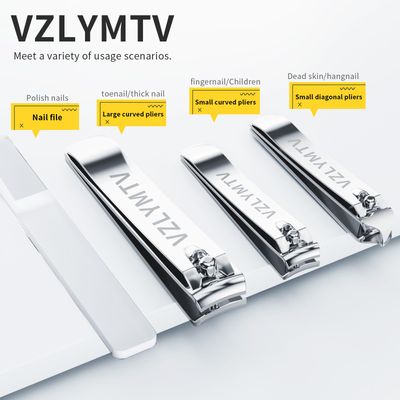 VZLYMTV Nail Clippers 4-Pieces Sharp Set,Toe toenail Clippers Apply Men & Women,Stainless Steel Nail Clippers for Seniors,Professional Nail Trimmer(Silver)