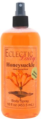 Eclectic Lady Honeysuckle Body Spray, Double Strength, 16 ounces, Body Mist for Women with Clean, Light &amp; Gentle Fragrance, Cologne with Soft, Subtle Aroma For Daily Use