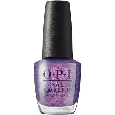 OPI Nail Lacquer Leonardos Model Color | Opaque Dark Purple Shimmer Chip Resistant Nail Polish | Muse of Milan Collection