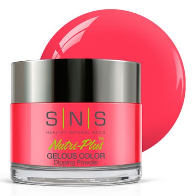 SNS Nail Dip Powder, Gelous Color Dipping Powder - Ooh La La Summer (Pink Orange/Coral, Cream) - Long-Lasting Dip Nail Color Lasts 14 Days - Low-Odor &amp; No UV Lamp Required - 1 OZ