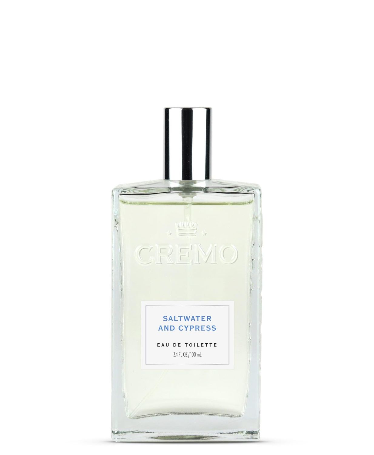 Cremo Saltwater Cypress Cologne Spray, A Lively Blend of Sea Spray, Green Mango and Coastal Cypress, 3.4 Fl Oz