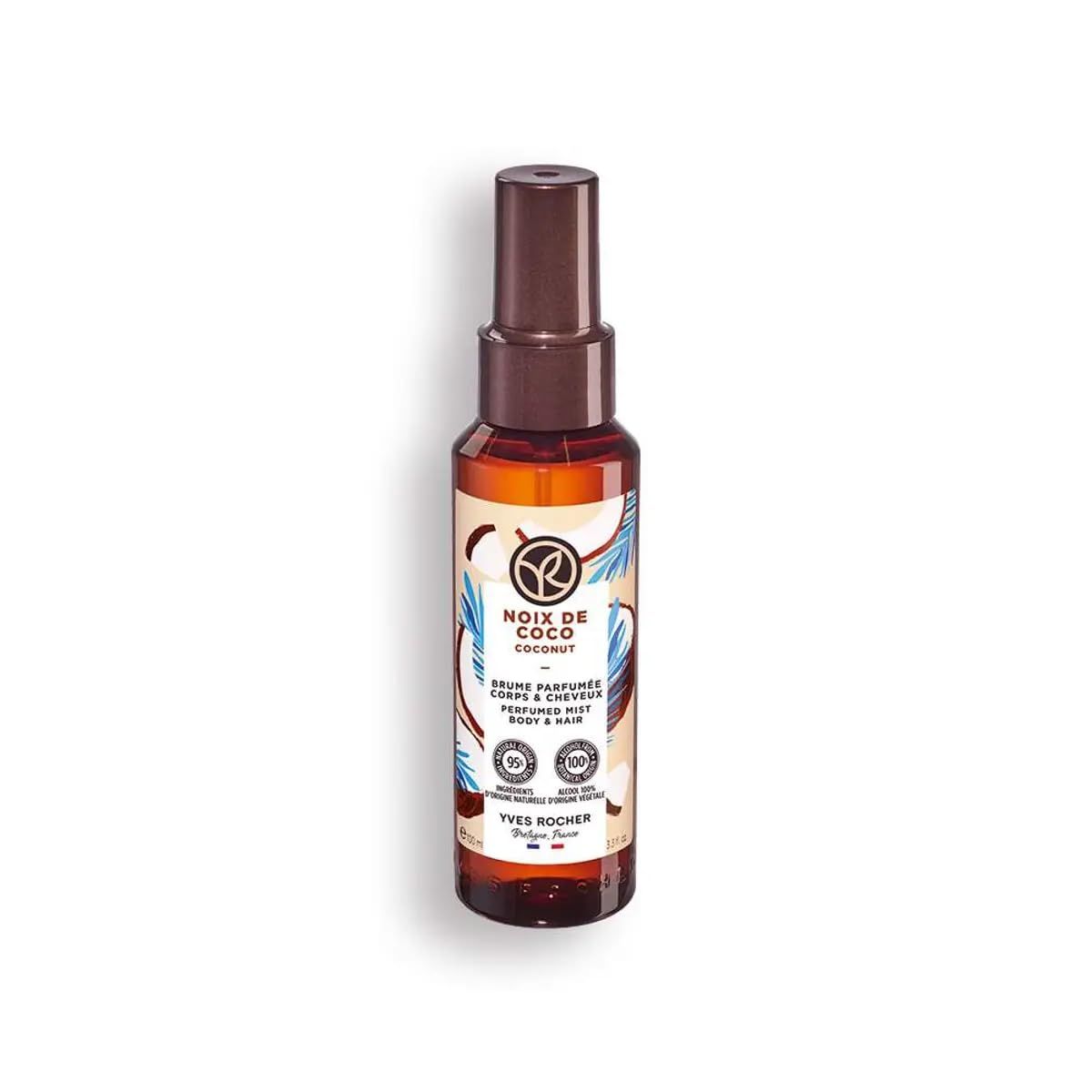 Yves Rocher Sweet Coconut Hair and Body Spray Long Lasting Mist Women 100 ml./3.3 fl.oz.