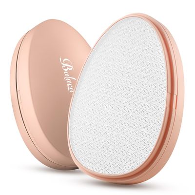 BALUCA Glass Foot File Callus Remover for Feet - Nano Glass Foot Scraper Scrubber Dead Skin Removal for Cracked Heels,Professional Pedicure Tool for Home, Salon, and Travel - Apricot