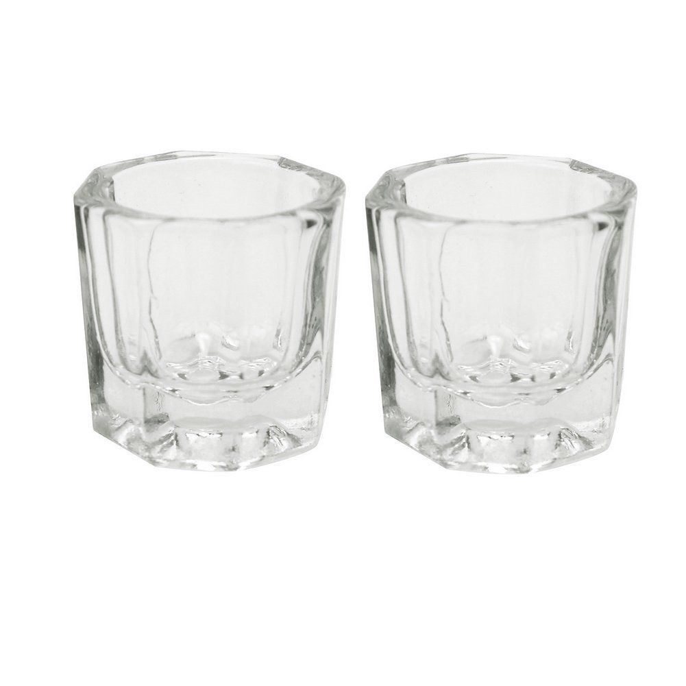 Karlash 2 Nail Art Acrylic Liquid Powder Dappen Dish Nail Crystal Bowl Glass (Dappen Dish)