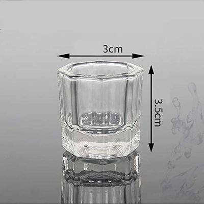 Karlash 2 Nail Art Acrylic Liquid Powder Dappen Dish Nail Crystal Bowl Glass (Dappen Dish)