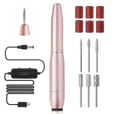 Makartt Portable Nail Drill Machine 20000RPM Electric Nail File Eirenee Professional E Filer Manicure Tool Set with 6pcs Drill Bits for Acrylic Nails Gel Polish Removing, Tech Home DIY Use