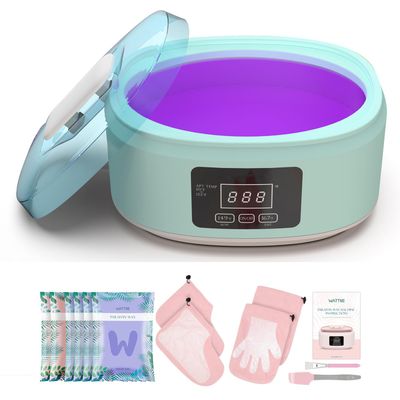 Paraffin Wax Machine For Hands And Feet - Paraffin Wax Heater Moisturizing Set Automatic Timing Heat Preservation Paraffin Wax Machine For Hand Wax, Suitable For Arthritis, Dry Skin Repair(Green)