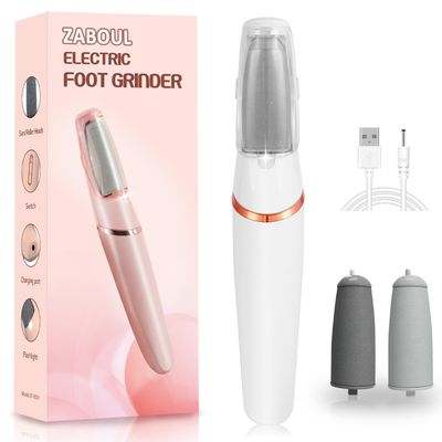ZABOUL Electric Foot Callus Remover, Callus Remover for Feet Rechargeable Portable Pedicure Tool Kit, Smooth Pedicure Wand for Feet Care, Removes Dry Hard &amp; Dead Skin Ideal Gift (White)