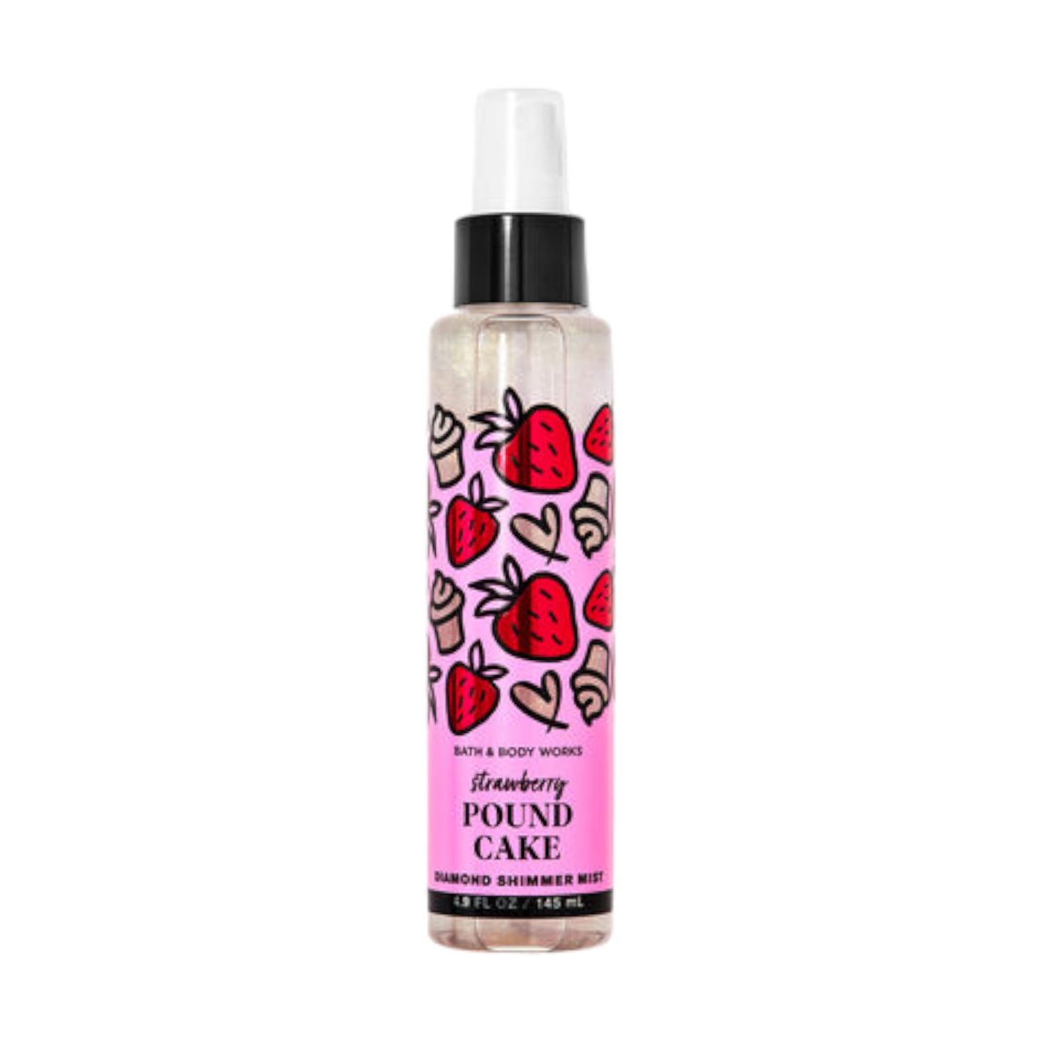 Bath and Body Works Diamond Shimmer Mist 4.9 Fluid Ounce (Strawberry Pound Cake)
