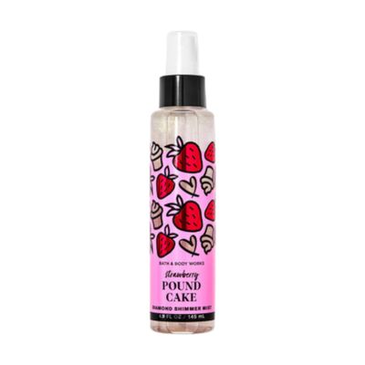 Bath and Body Works Diamond Shimmer Mist 4.9 Fluid Ounce (Strawberry Pound Cake)