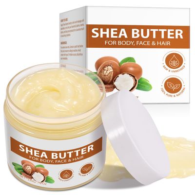 APUUFYQC Shea Butter Raw Organic, Natural Raw Unrefined Shea Butter Hand Cream, Moisturizing and Locking Water, Keeps Skin Healthy and Vibrant, 7.8 OZ