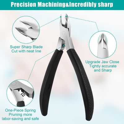 Diesisa Cuticle Trimmer,4mm Jaw Extremely Sharp,Cuticle Clippers for Nails with Silicone handle, Non-Slip,Professional Steel Cuticle Cutter,Trimmer Dead Skin Remover Stainless Cuticle Remover Tool