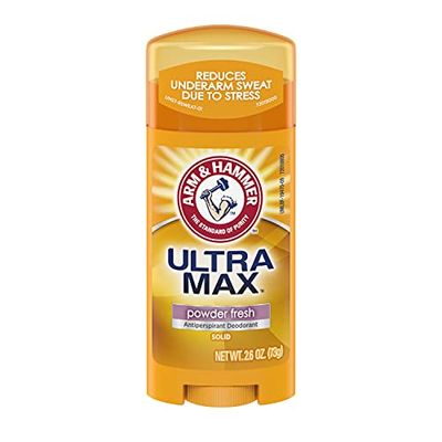 ARM &amp; HAMMER ULTRAMAX Anti-Perspirant Deodorant Solid Powder Fresh, 2.6 Ounce (Pack of 12)