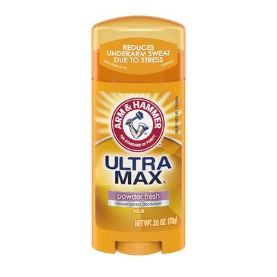 ARM &amp; HAMMER ULTRAMAX Anti-Perspirant Deodorant Solid Powder Fresh, 2.6 Ounce (Pack of 12)