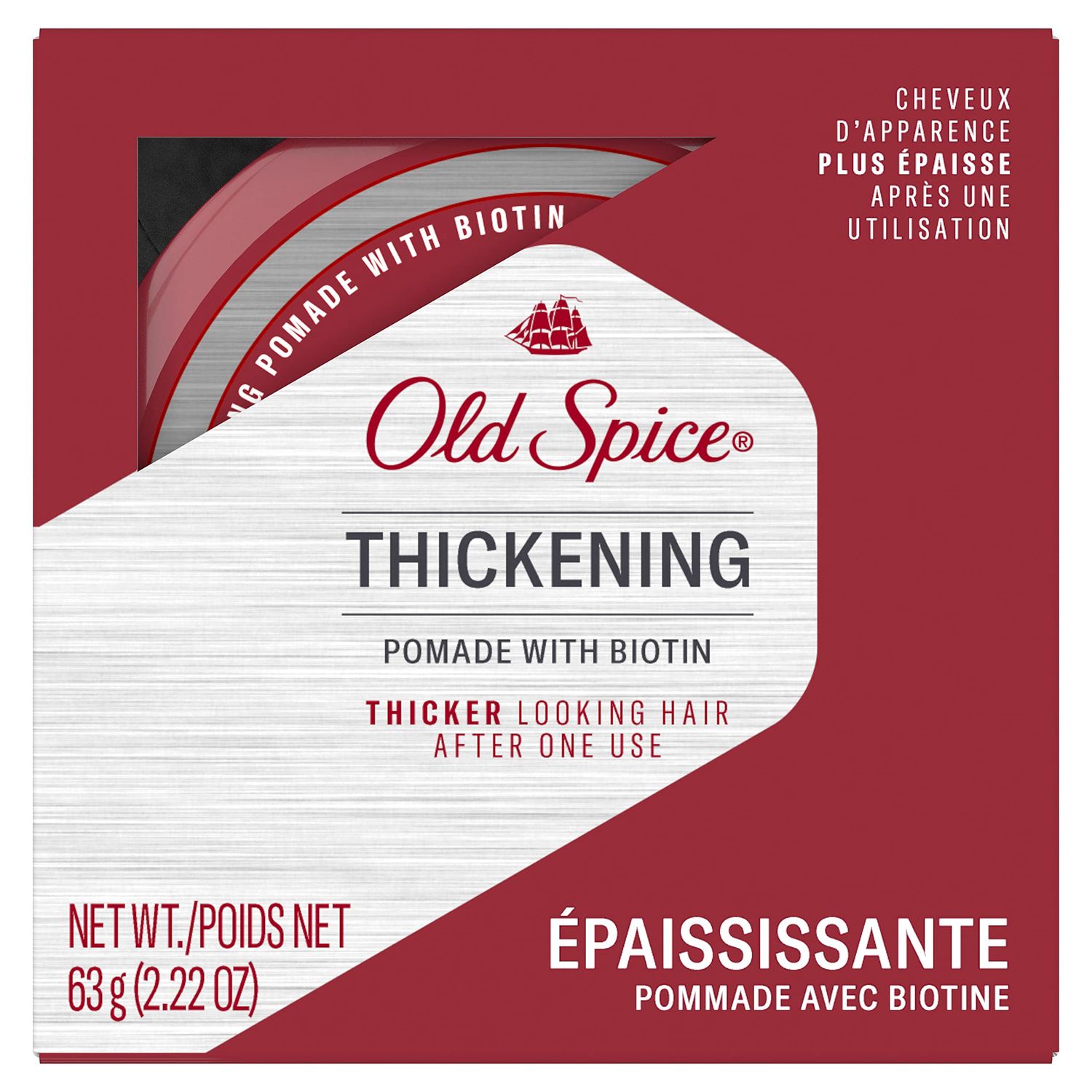 Old Spice Thickening Pomade for Men, Medium Hold with Low Shine, 2.22 oz