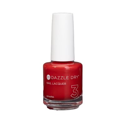 Dazzle Dry Nail Lacquer (Step 3) - Pep Rally - A bright tomato red with orange undertones. Full coverage cream. (0.5 fl oz)