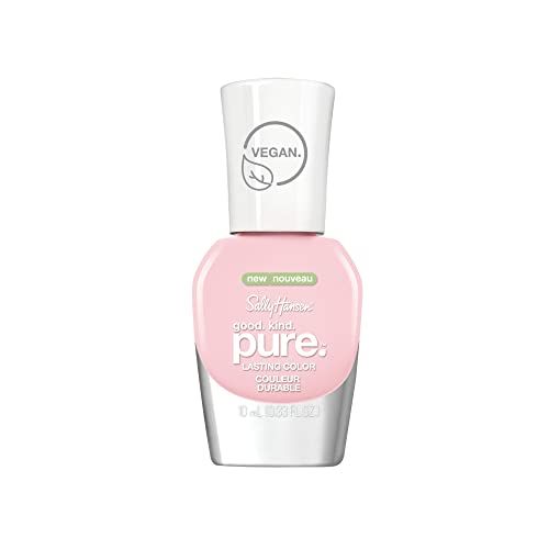 Sally Hansen Good.Kind.Pure., Pink Cloud, 100 Vegan, Long Lasting, Semi Opaque, Shiny Pink Nail Polish