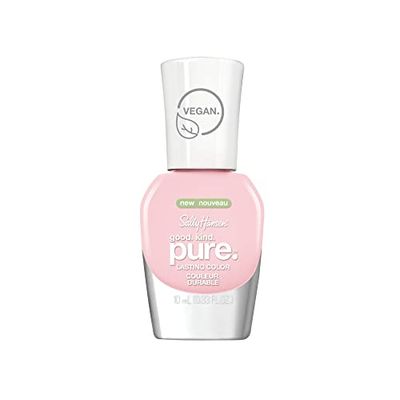 Sally Hansen Good.Kind.Pure., Pink Cloud, 100 Vegan, Long Lasting, Semi Opaque, Shiny Pink Nail Polish