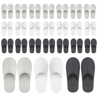 BoxSkivra 24 Pairs of Disposable Slippers for Guests, Hotel slippers, Spa Slippers Bulk Slippers for Travel Home Party Wedding (US Men Size 10, Women 11)