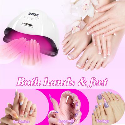 VINCAOR UV Light for Gel Nails, 180W Nail Dryer UV Nail Lamp, Nail Polish Light with 4 Timer Settings, 45 Beads, Polish Curing UV LED Dryer with Automatic SensorPurple Light