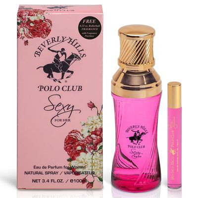 Beverly Hills Polo Club SEXY FOR HER - Perfume for Women with Notes of Citrus, Jasmine and Rose - Fresh &amp; Floral Fragrance Scent - Eau De Parfum Spray 3.40fl.oz / 100ml (Packaging May Vary)