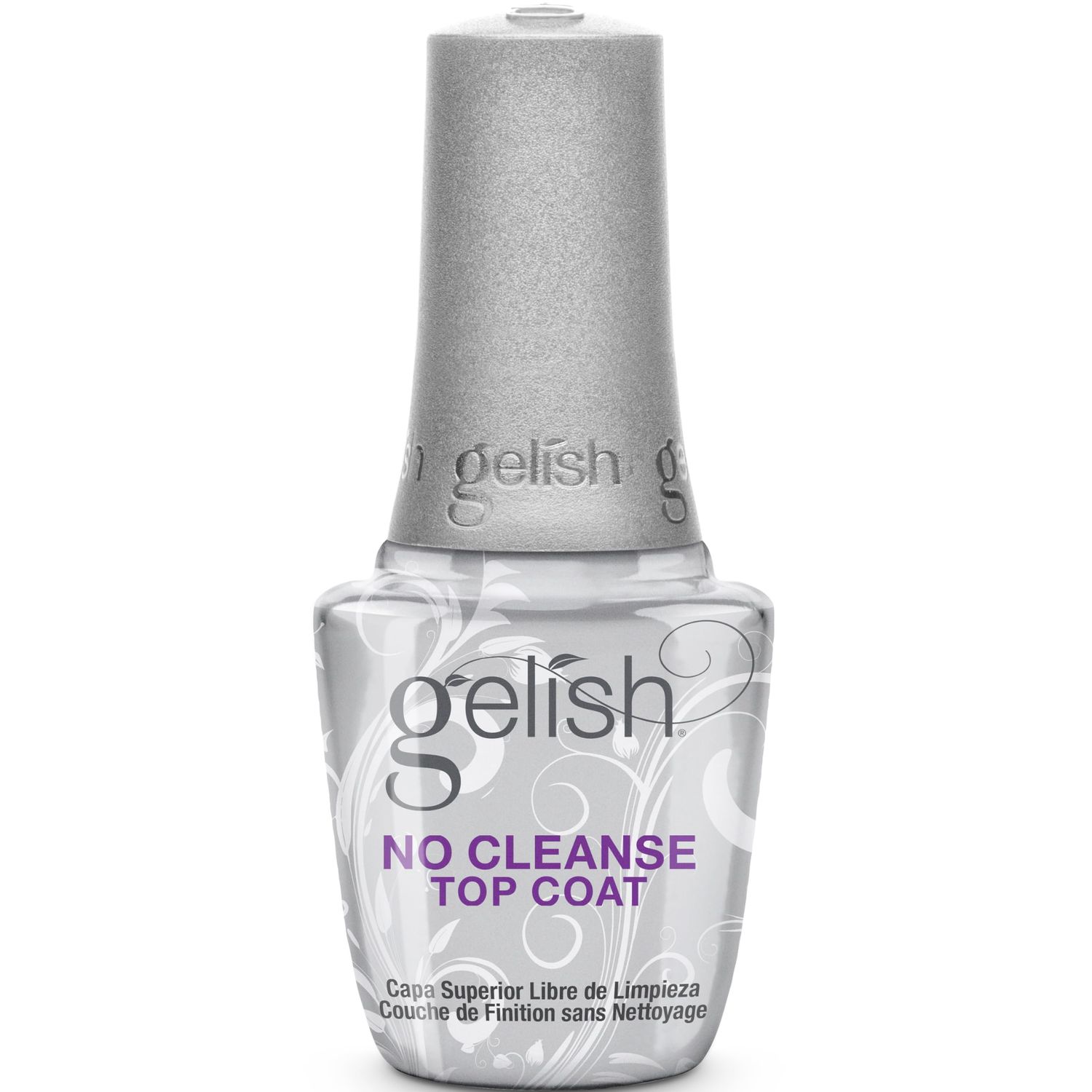 Gelish No-Cleanse Top Coat - No Wipe High-Gloss Finish, Durability, Long-Lasting, Easy Application, UV/LED Compatible, Professional Gel Nail Polish Sealer (15mL)