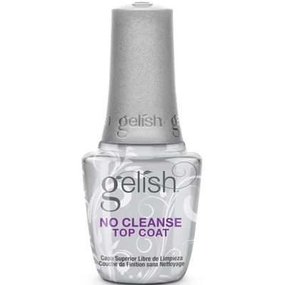 Gelish No-Cleanse Top Coat - No Wipe High-Gloss Finish, Durability, Long-Lasting, Easy Application, UV/LED Compatible, Professional Gel Nail Polish Sealer (15mL)