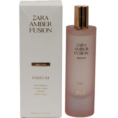 Zara Amber Fusion Nectar Women Perfume Floral Fruity Amber with Bergamot Mango Jasmine and White Musk EDP Eau de Parfum 80 ml (2.71 fl. oz.)