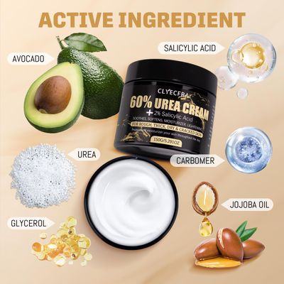 Clyecfra 60 Urea Cream with 2 Salicylic Acid, Urea Cream 60 Percent for Feet &amp; Hands- Maximum Strength Moisturizer for Rough, Dry, Thick &amp; Cracked Skin, Callus Remover, Deep Hydration, 150g