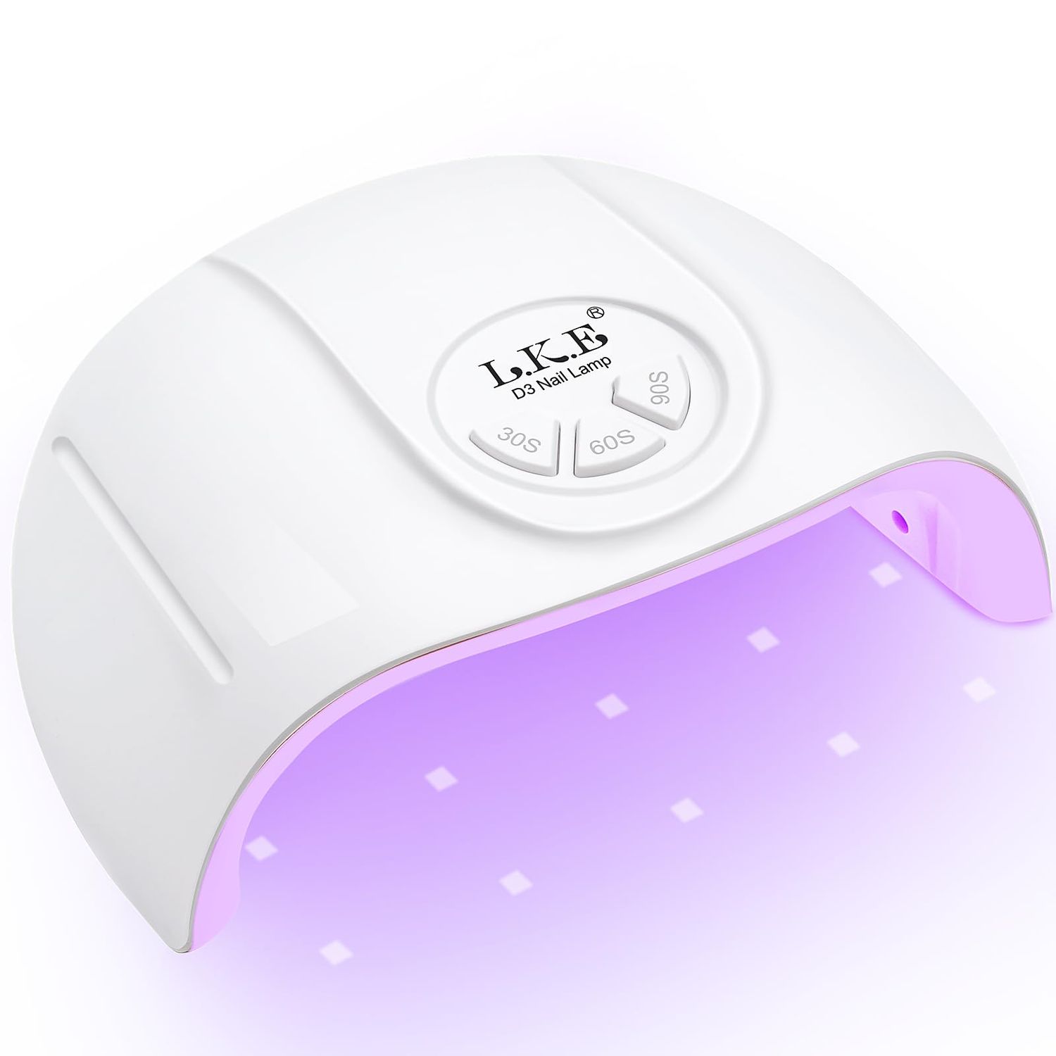 UV Light for Gel Nails, LKE 72W UV LED Nail Lamp with 21pcs Beads 3 Timers Smart Sensor Nail Dryer for Gel Polish Polygel Fast Curing Professional UV Light for Home Salon Nail Tools (White)
