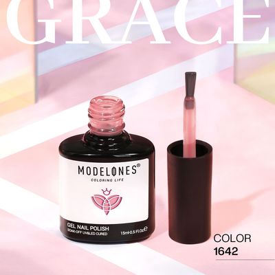 modelones Pink Gel Nail Polish, 15ML Nude Pink Gel Polish Sheer Neutral Color Jelly Summer Gel Nail Polish Natural Translucent Soak Off U V Gel Soap Nails for Mothers Nail Art French Manicure at Home