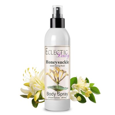 Eclectic Lady Honeysuckle Body Spray, 2 ounces, Body Mist for Women with Clean, Light &amp; Gentle Fragrance, Cologne with Soft, Subtle Aroma For Daily Use