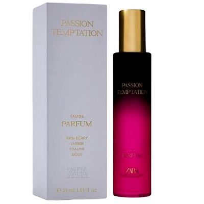 Zara Passion Temptation Perfume for Women - Intense Seductive Fragrance with Raspberry Saffron and Praline Notes Long Lasting Sweetness and Character Eau de Parfum 30ml (1.01 fl. oz)