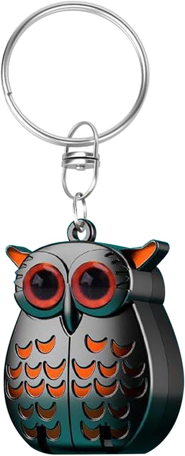 Owl Keychain Nail Clipper,2-in-1 Foldable Owl Nail Clipper with Nail File,German Professional Stainless Steel Mini Nail Clippers,Portable Foldable Owl Keychain Mini Nail Clippers (Black)