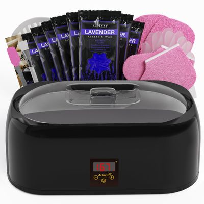 Achzzy 4000ml Paraffin Wax Machine for Hand and Feet - Professional Wax Warmer with 200W Thermal Core, LED Real-time Temp Control &amp; 167F Rapid Melting, Intense Hydration with Hand Wax Paraffin Bath