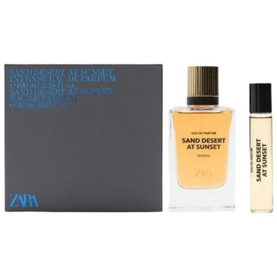 Zara Sand Desert at Sunset Intense &amp; Original Eau de Parfum Set Mens Cologne - 100ml 20ml | Amber Floral Fragrance with Bitter Orange, Myrrh &amp; Vanilla