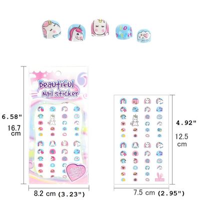Fanoshon Unicorn 3D Nail Art Stickers Decals Self-Adhesive for Kids Little Girls, 270 Cute Nail Tip Star Crown Princess Nail Manicure for Fingernails Toenails Birthday Party Supplies Gift Favors