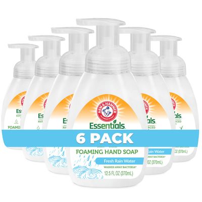 Arm &amp; Hammer 6 Pack Foaming Hand Soap for Skin Cleaning - Fresh Rain Water Scent - Hand Soap Pump with Aloe Vera &amp; Different Ingredients 12.5 Fl Oz (370mL)