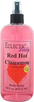 Eclectic Lady Red Hot Cinnamon Body Spray, Double Strength, 16 ounces, Body Mist for Women with Clean, Light &amp; Gentle Fragrance, Cologne with Soft, Subtle Aroma For Daily Use